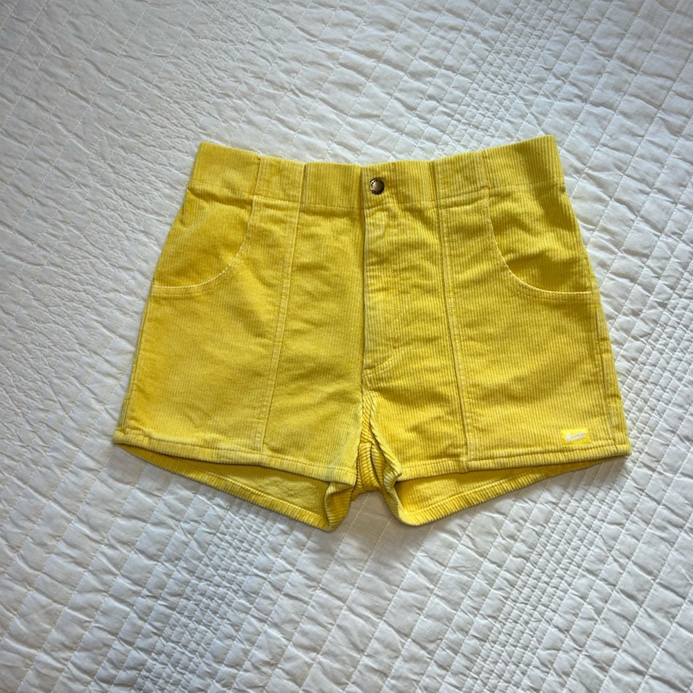Hammies High Waisted Corduroy Shorts Yellow